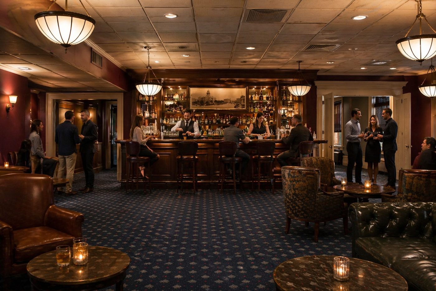 An evening at the club