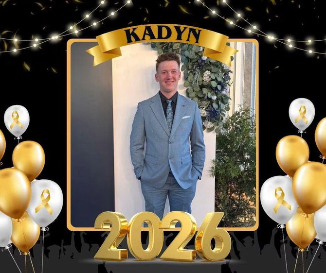 2026 CHILDHOOD CANCER WARRIOR HIGH SCHOOL GRADUATE KADYN!