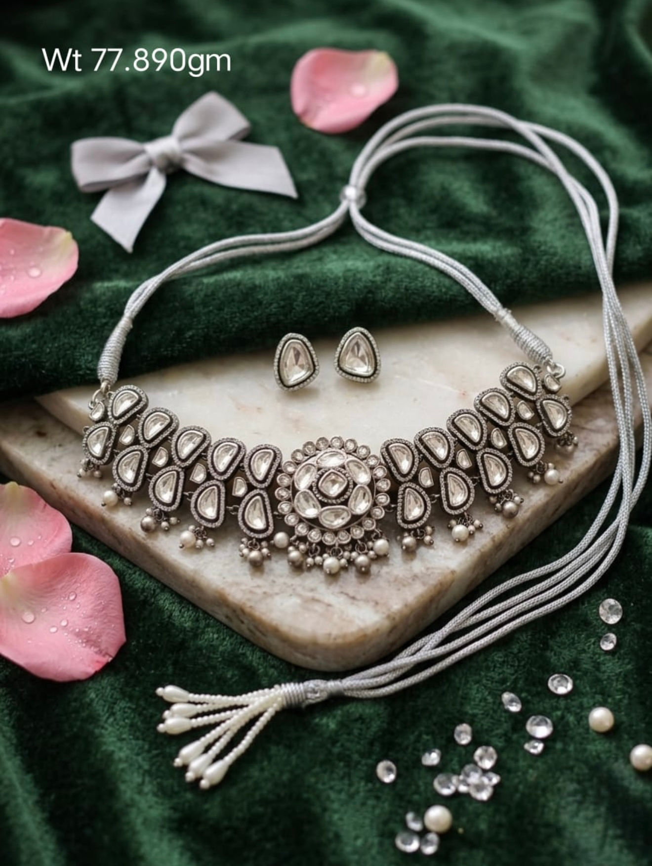Choker set with earring 
