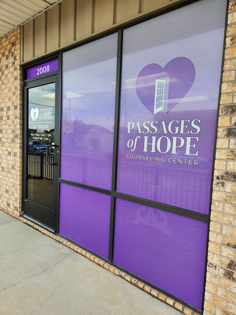 Passages of Hope Counseling Center, located in Great Bend, Kansas, specializes in the treatment of mental health conditions such as depression, anxiety, postpartum care, medicatino management, and more.