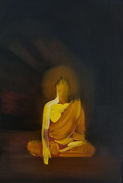 Shakyamuni 4, 2026, oil on canvas paper, 41 cm x 28 cm