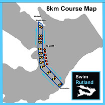 SwimRutland 8km Course Map