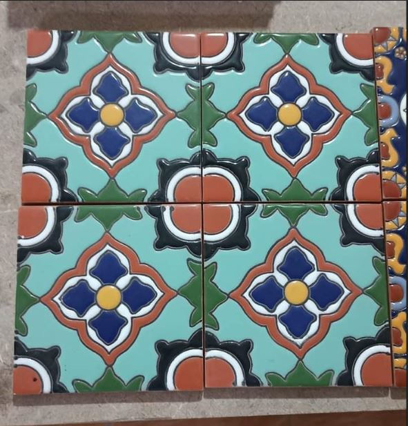 Miniatura: Azulejo Prensado decorado a mano