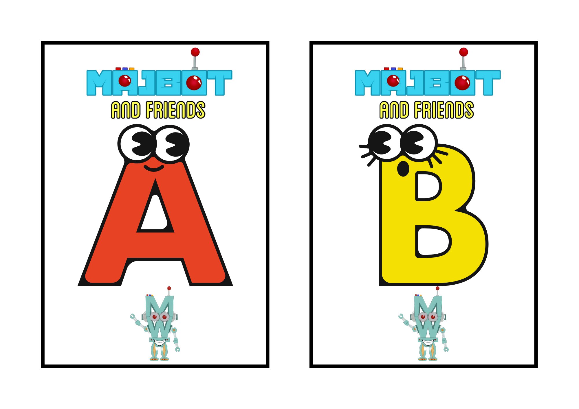 Majbot and Friends Flash Cards A-Z