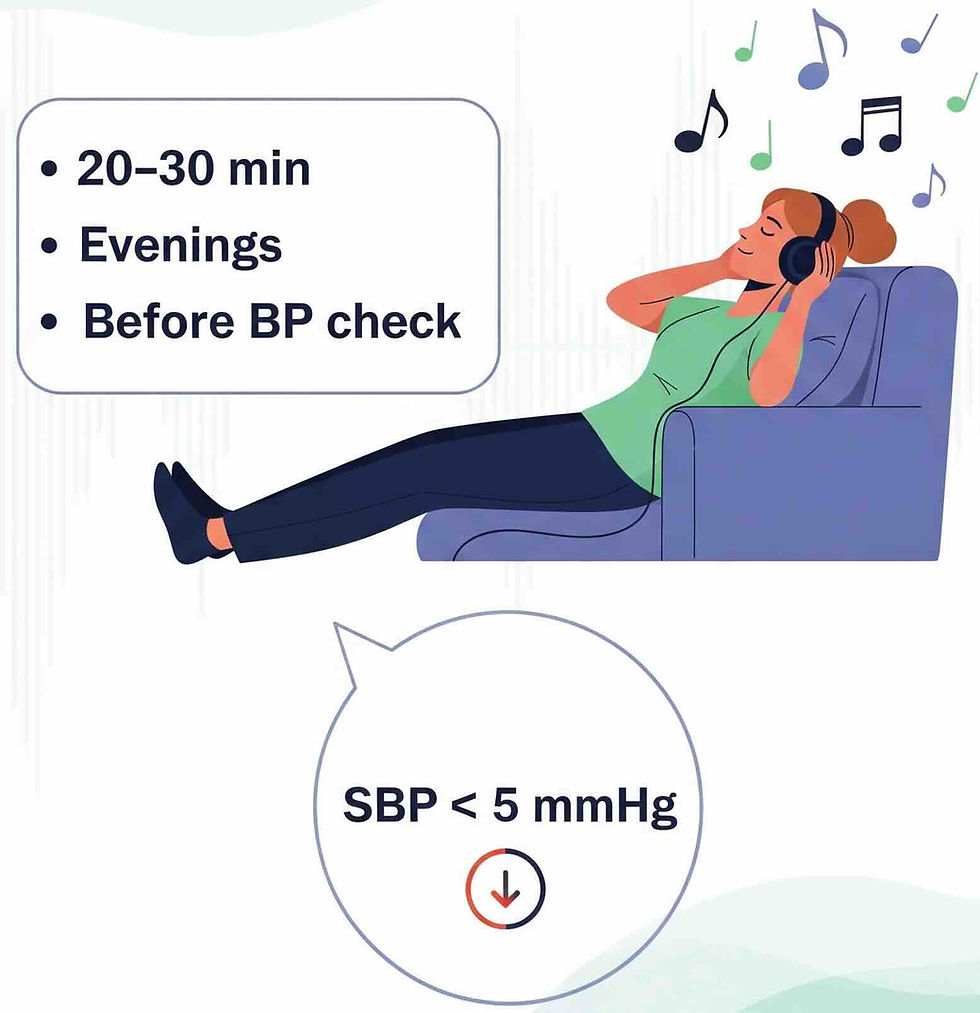 Cartoon relaxing with music to lower BP