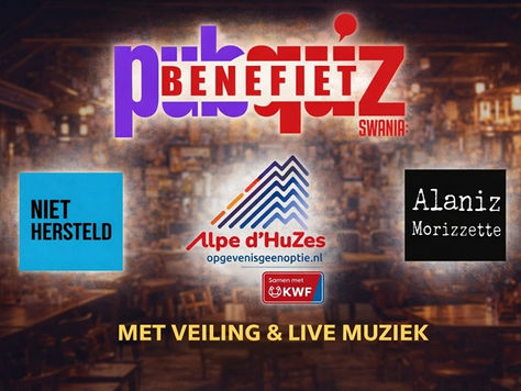 Benefietpubquiz Theater Swanla: quiz, veiling & live muziek 