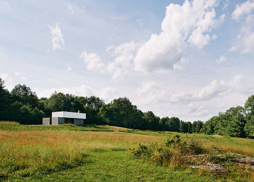 Exterior View of Modern House In New York Catskills Region