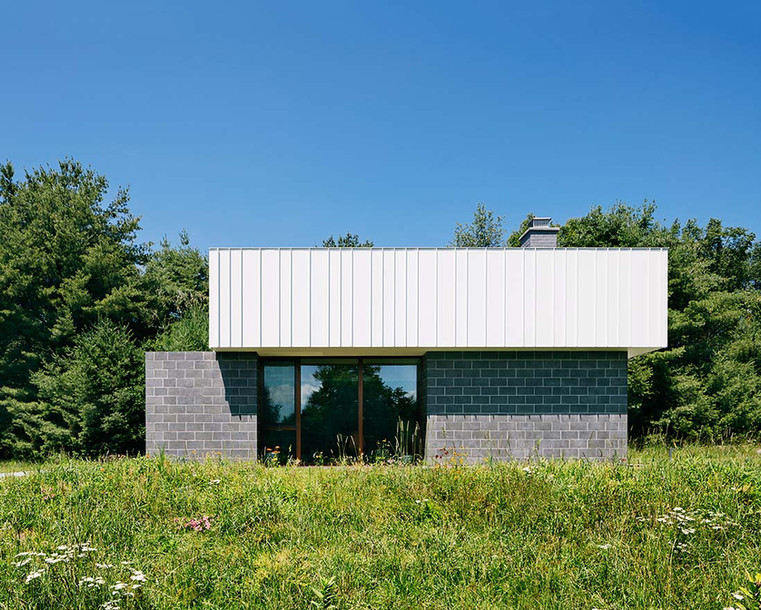 Exterior View of Modern House In New York Catskills Region