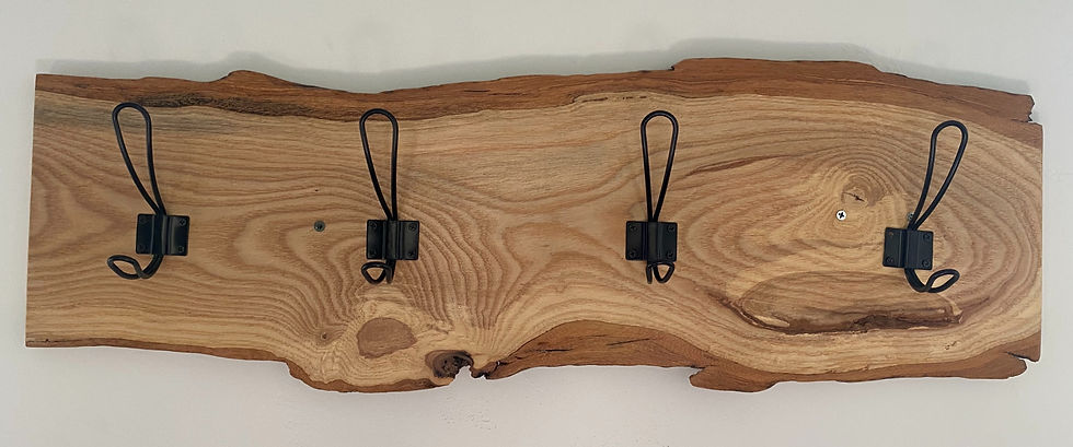 live edge coat rack