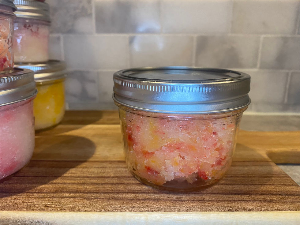 Sugar Scrub Jar Close Up