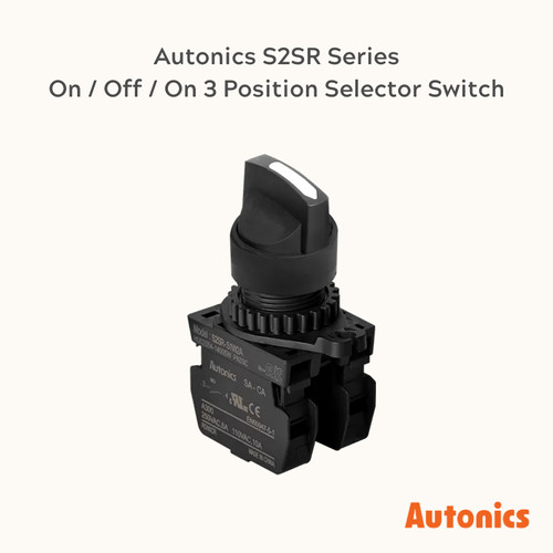 Autonics S2SR Series On / Off / On 3 Position Selector Switch ...