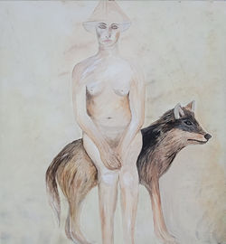 אשה יושבת - מעיינה הראון וכטל - Maya Wachtel