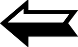 Black and White Left Arrow 