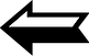 Black and White Left Arrow