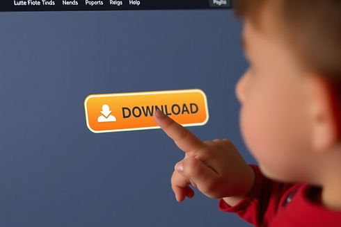 a kid clicking a download button on his tab.jpg