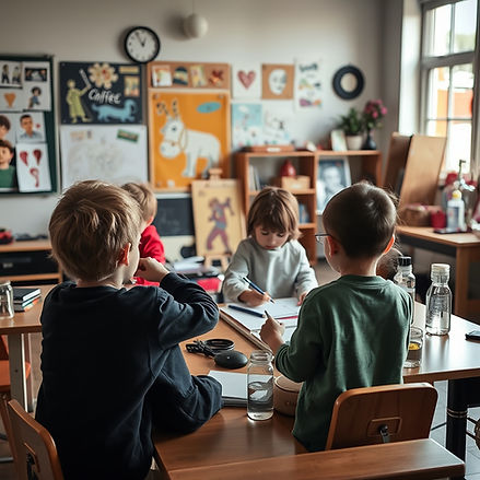 KIDS LEARNIG VARIOUS ARTS, SCIENCE AND MUSIC IN A CLASSROOM.jpg