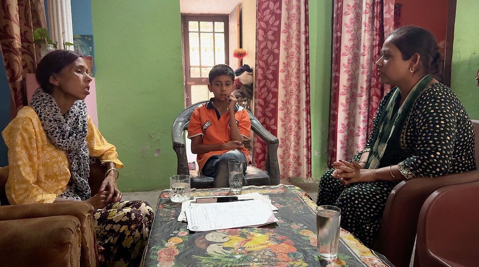 Manju,(Right) Widow's Hope Coordinator