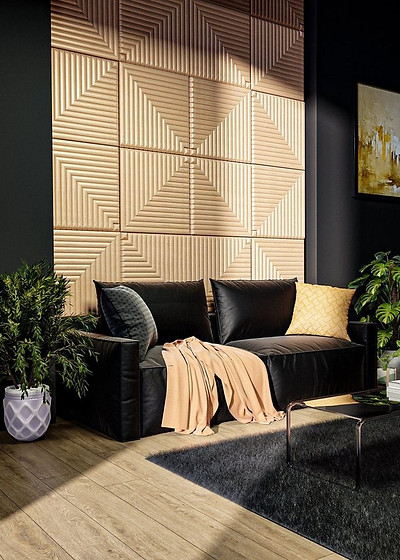 4 Individual Pieces, Acoustic Panel, 3d Wall Paneling, DIY Wall Décor Wooden Tiles, Seamle