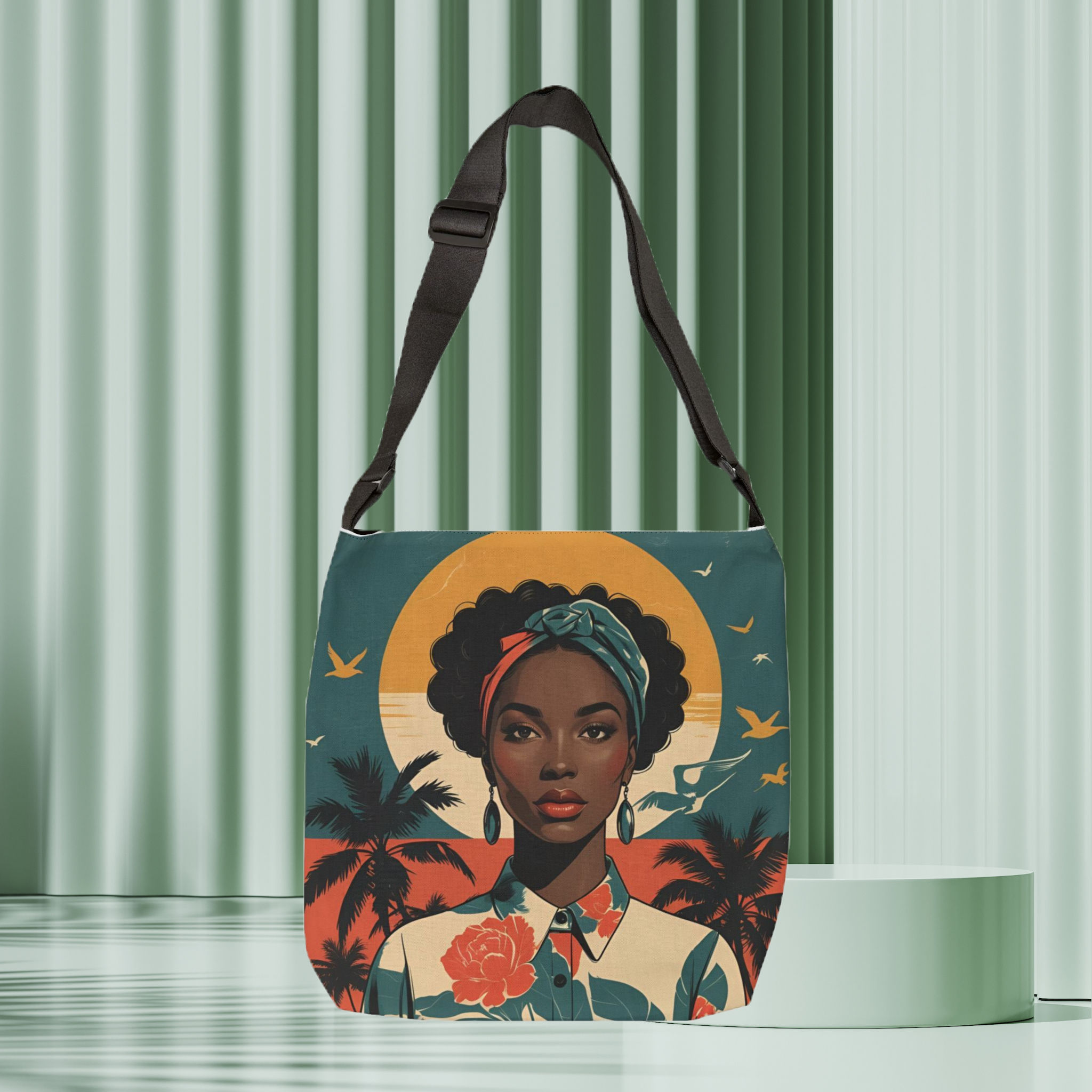 BGM Floral Paradise Retro Inspired Tote Bag