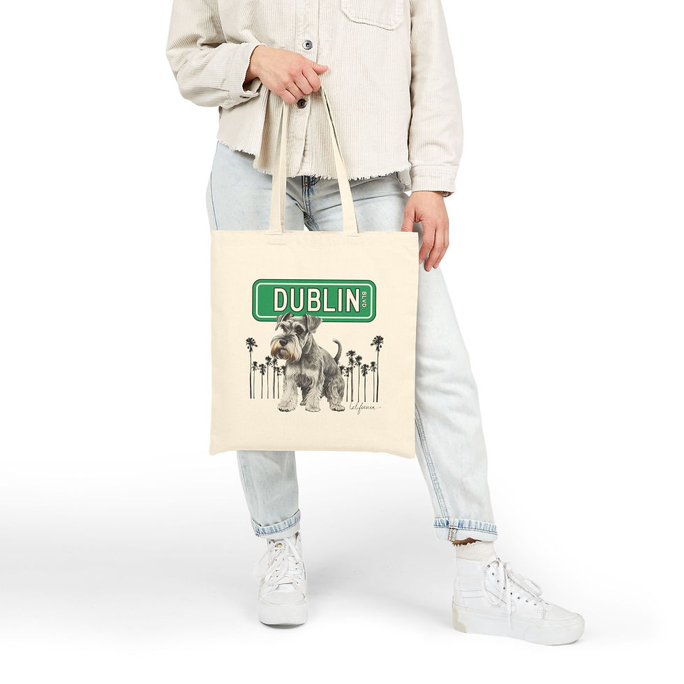 Thumbnail: Dublin | Schnauzer | Canvas Tote Bag 