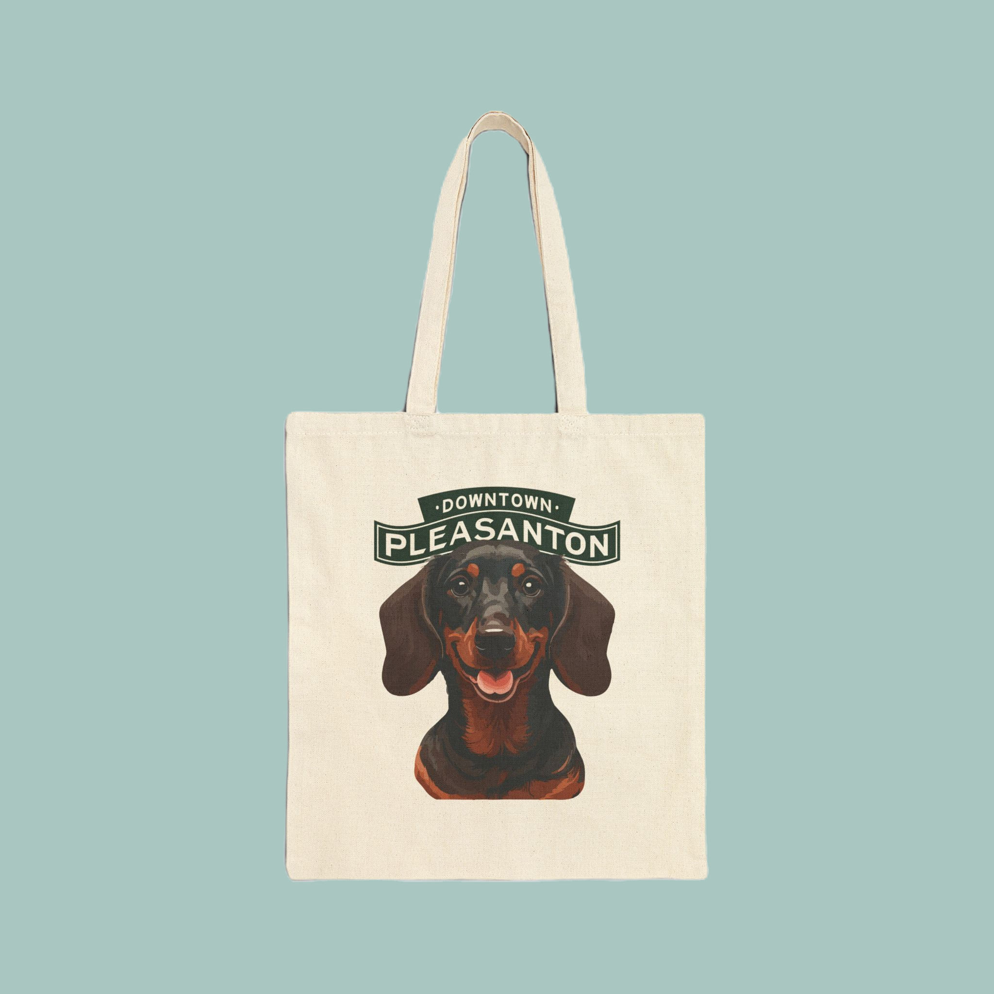 Downtown Pleasanton | Dachshund Canvas Tote Bag