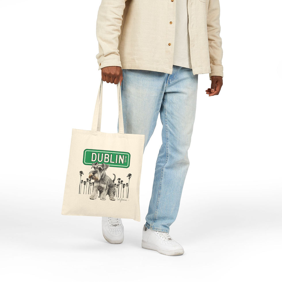 Thumbnail: Dublin | Schnauzer | Canvas Tote Bag 