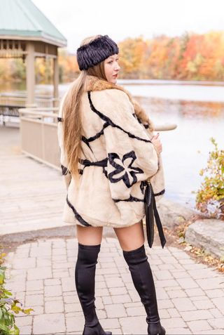 Mink and Sable marble coat
