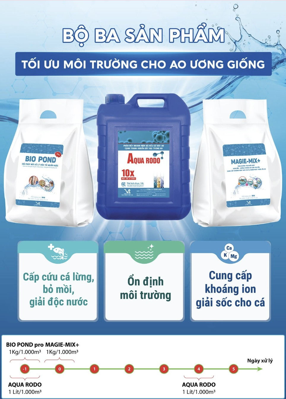 Hình thu nhỏ: BIO POND 5kg - Xử lý khí độc, Ngừa vàng da, trắng mang, trắng gan, sưng bóng hơi