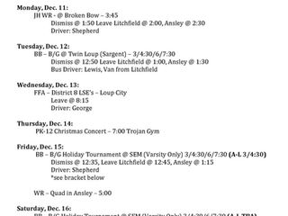 Weekly Activities & Events Update December 11-16th 2017