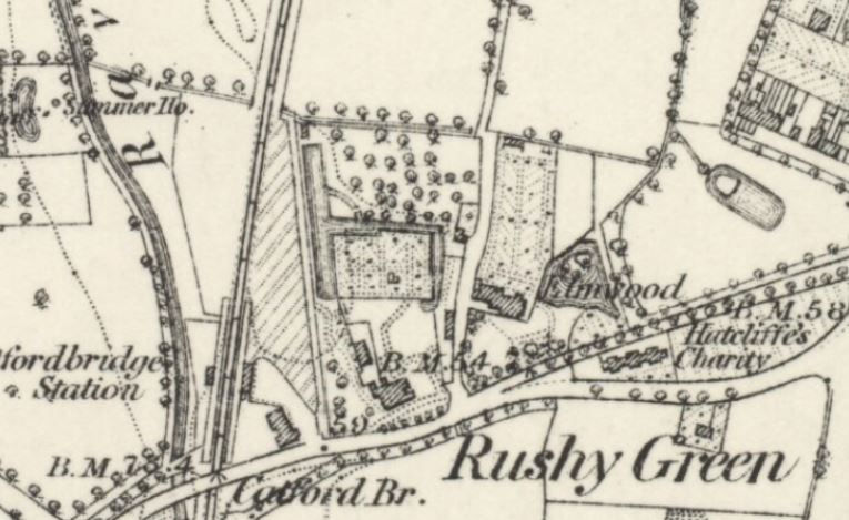 Map of the area featuring the Elmwood