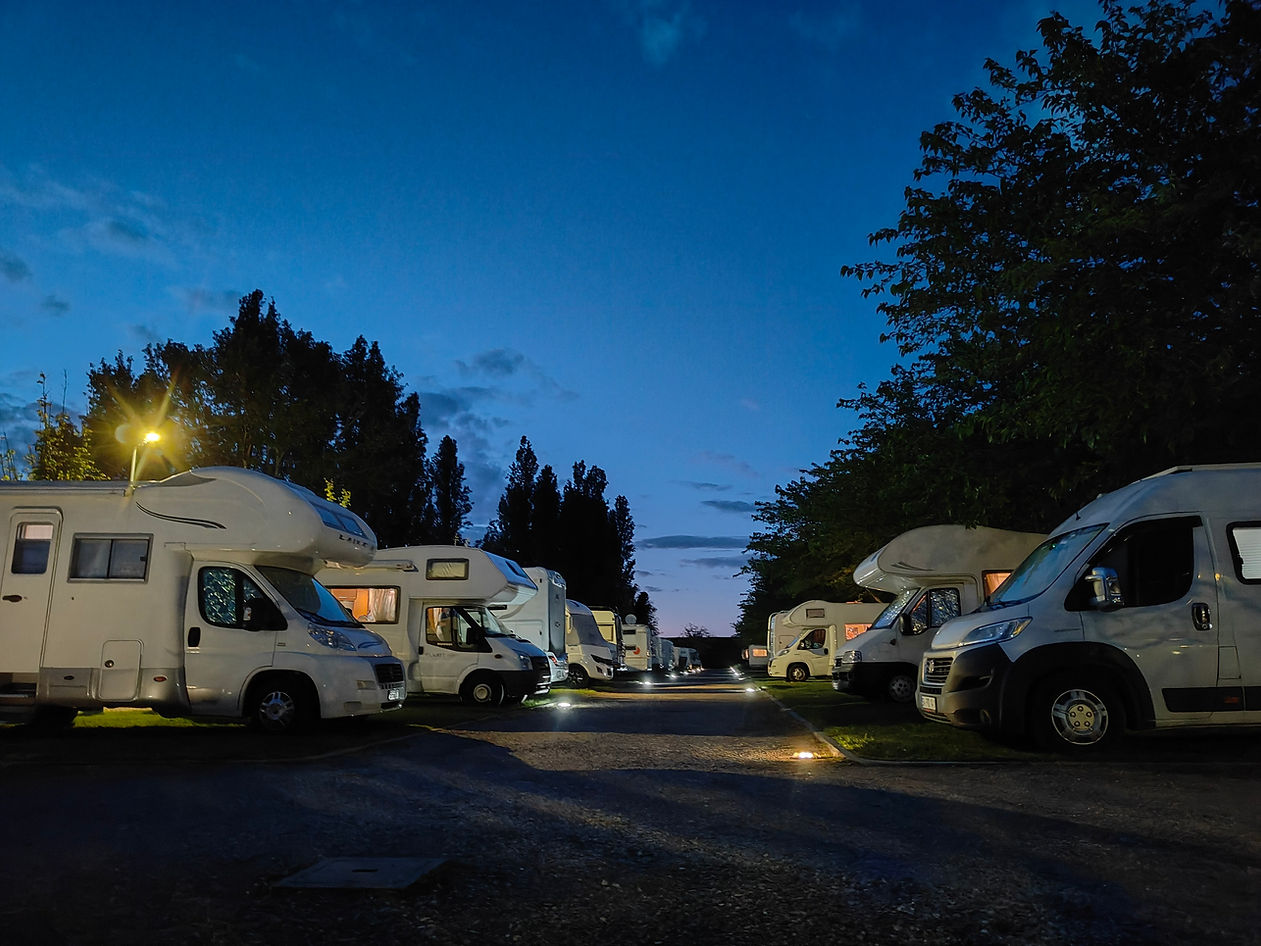 Area di sosta di sera