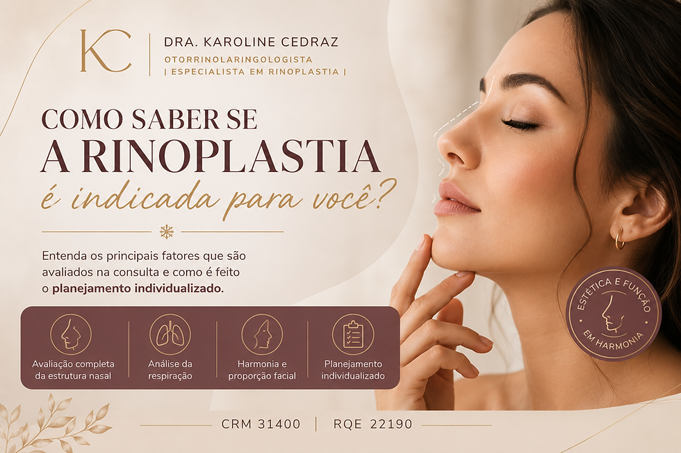A rinoplastia é uma das cirurgias mais conhecidas da face, mas nem toda pessoa que deseja modificar o nariz sabe quando o procedimento realmente é indicado.