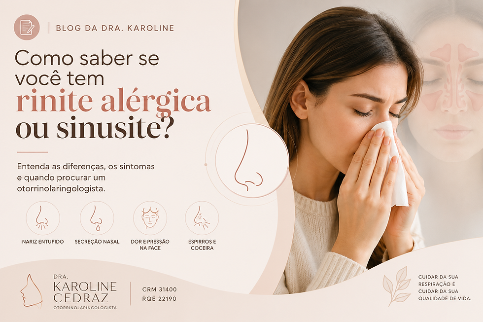 Como saber se você tem rinite alérgica ou sinusite?