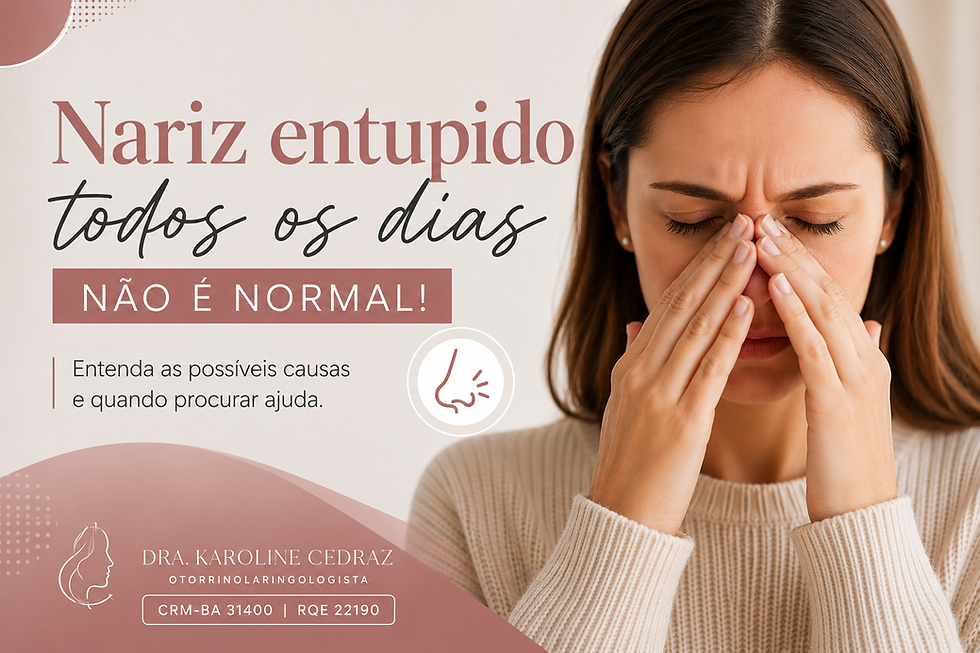 Nariz entupido todos os dias não é normal: entenda as possíveis causas