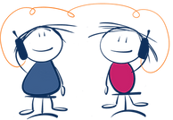 Mezelfje-illustratie van een eerste gesprek om kennis te maken en af te stemmen
