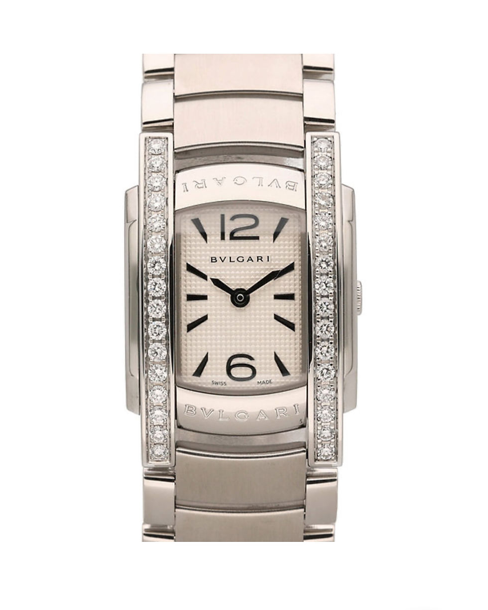 Bulgari Assioma AA 35 S Steel Diamond Set Ladies 24mm Quartz Bracelet Watch