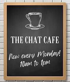 Chat Cafe chalk board