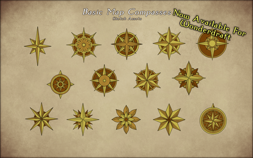 Wonderdraft Basic Compasses Pack | Caeora
