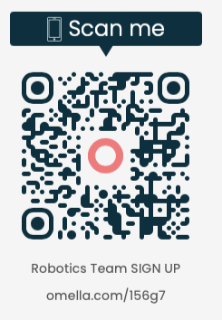 A QR code to scan and join the robotics program