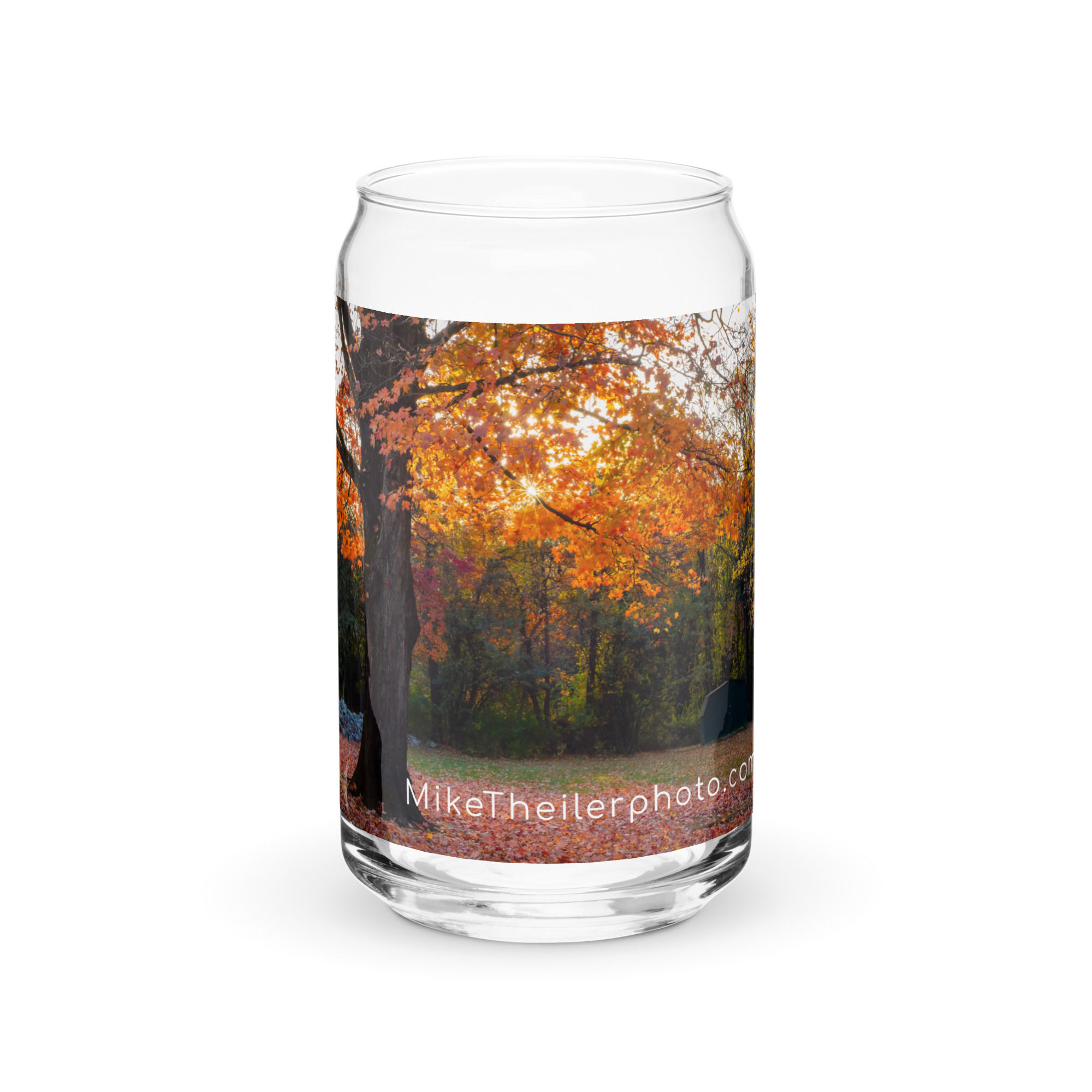 Fall Maple Can-shaped glass