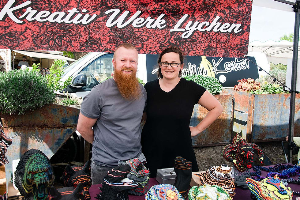 Das Kreativwerk Lychen begeisterte am Verkaufsstand des Märkischen Dampfspektakels in Mildenberg mit handgefertigten Produkten.
