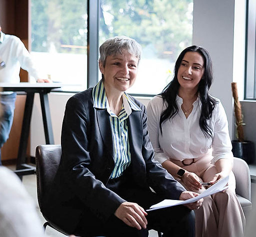 Astrid with a client in consultation