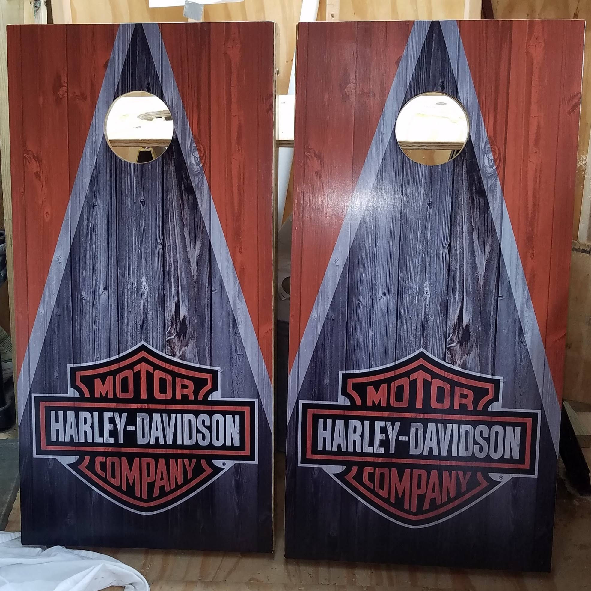 Harley Davidson Custom Cornhole Board Set