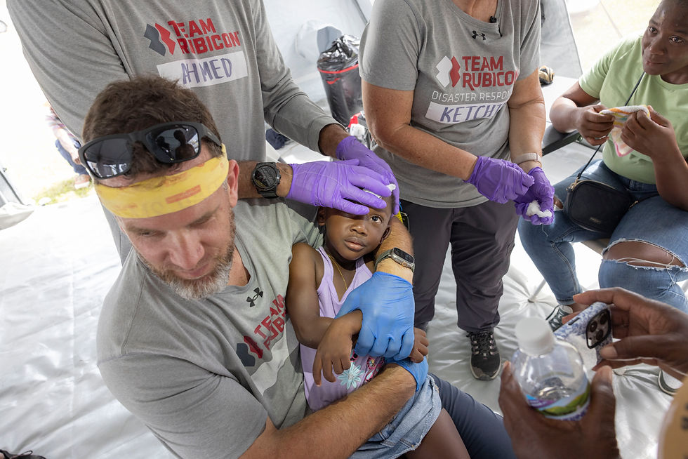 A young girl gets a break while receiving stitches to close a laceration on her forehead. Whitehouse, Westmoreland