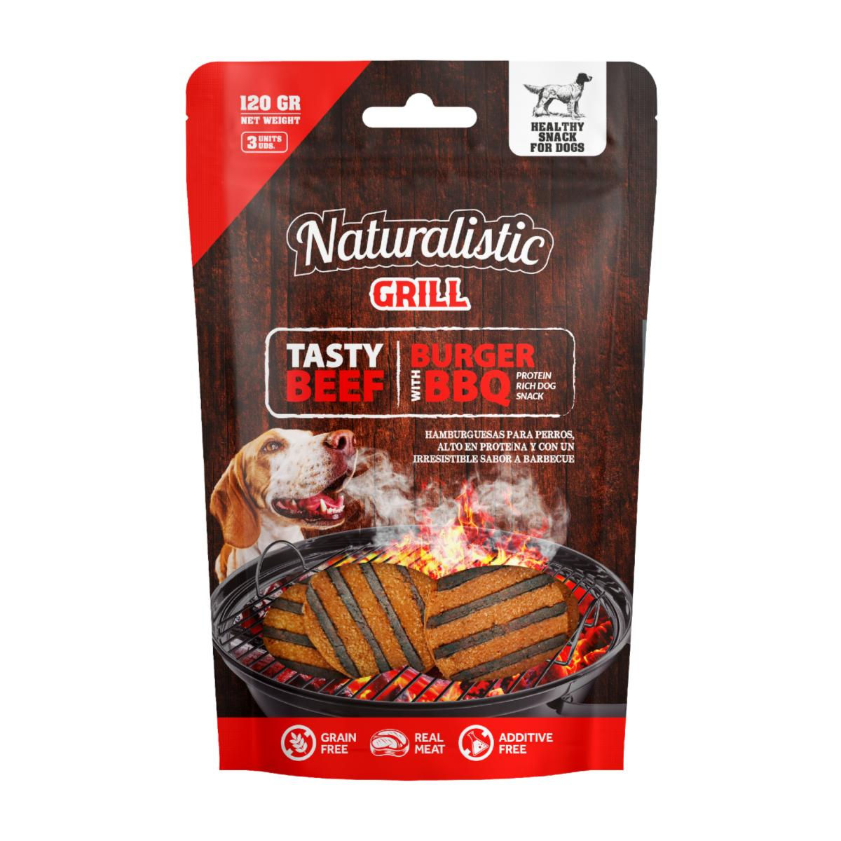 Naturalistic Grill Tasty Beef Burger w/bbq, 3 un 120 gr