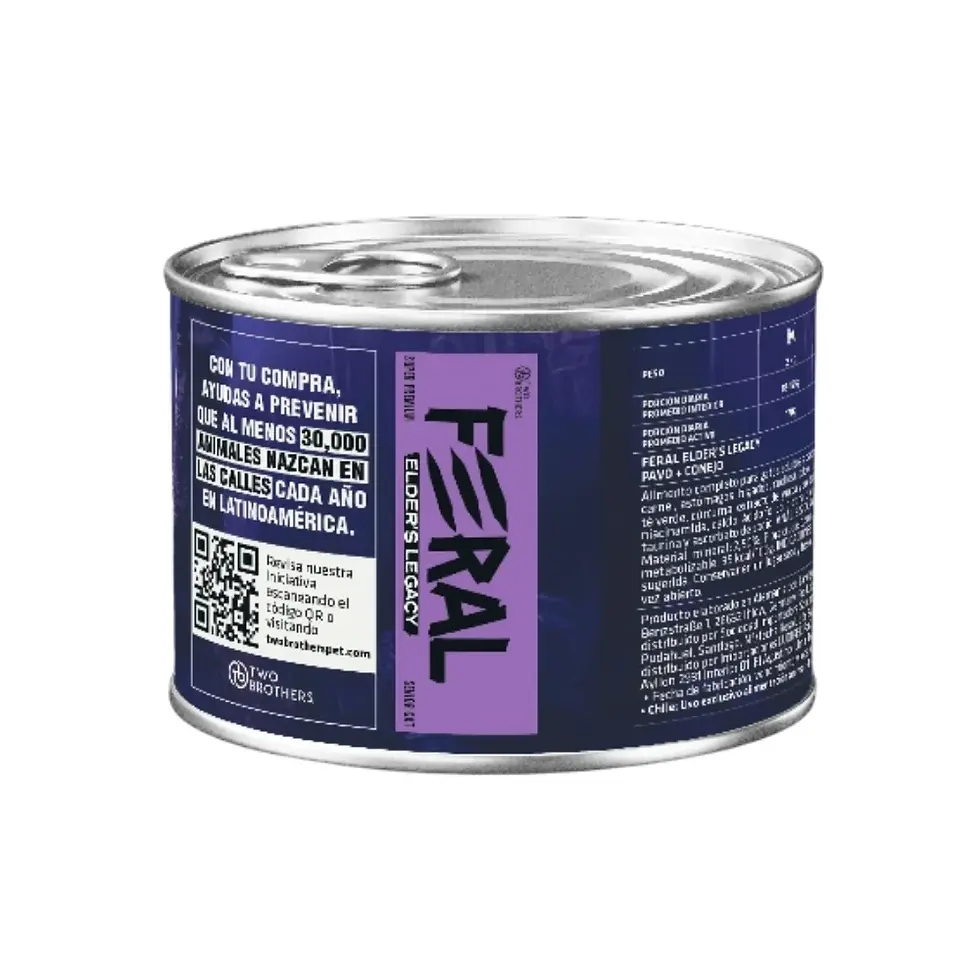 Miniatura: Feral Elder's Legacy Paté Pavo con Conejo para Gatos Senior Lata 200 g