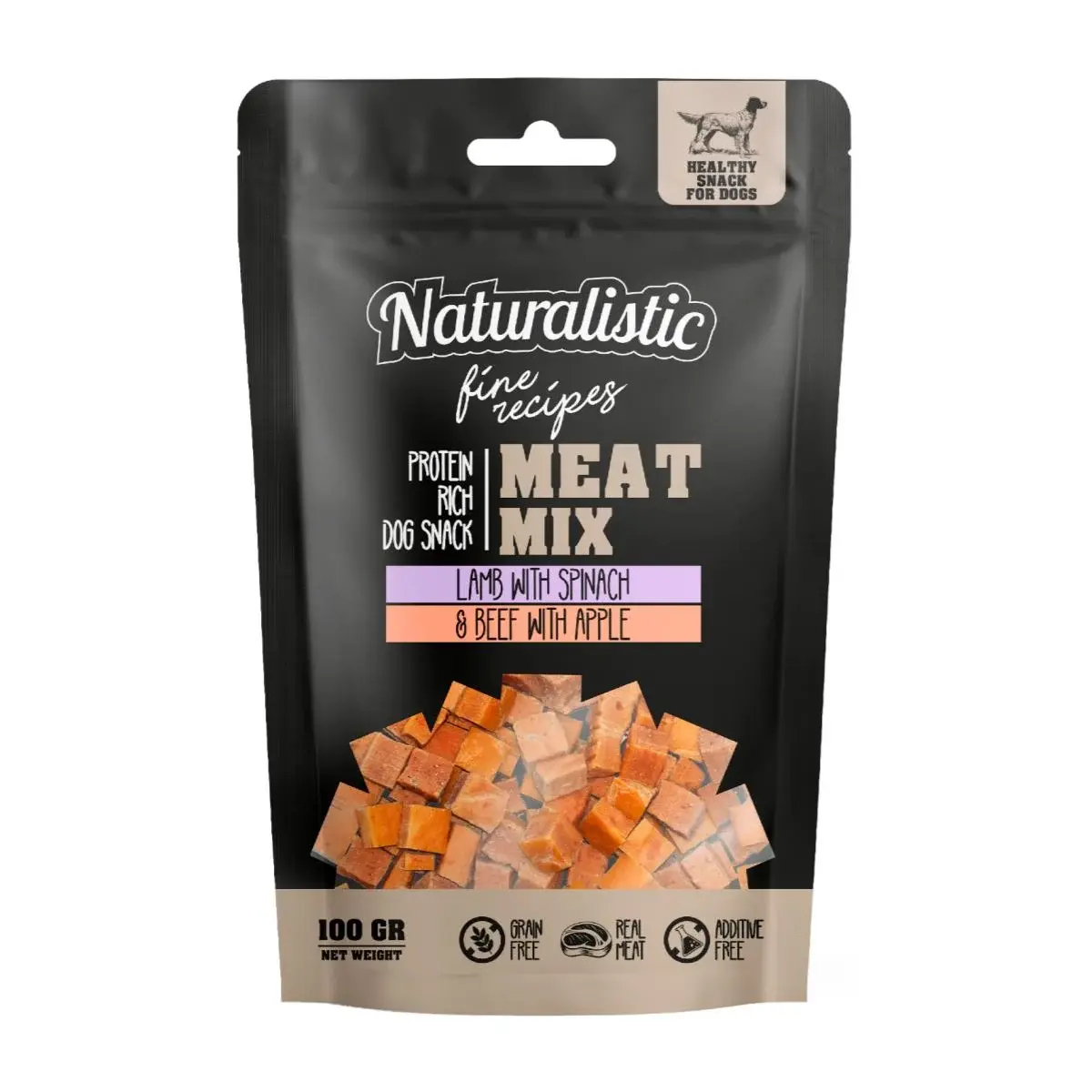 Naturalistic Fine Recipe Meatmix Lamb w/spinach & Beef w/apple 100 grs