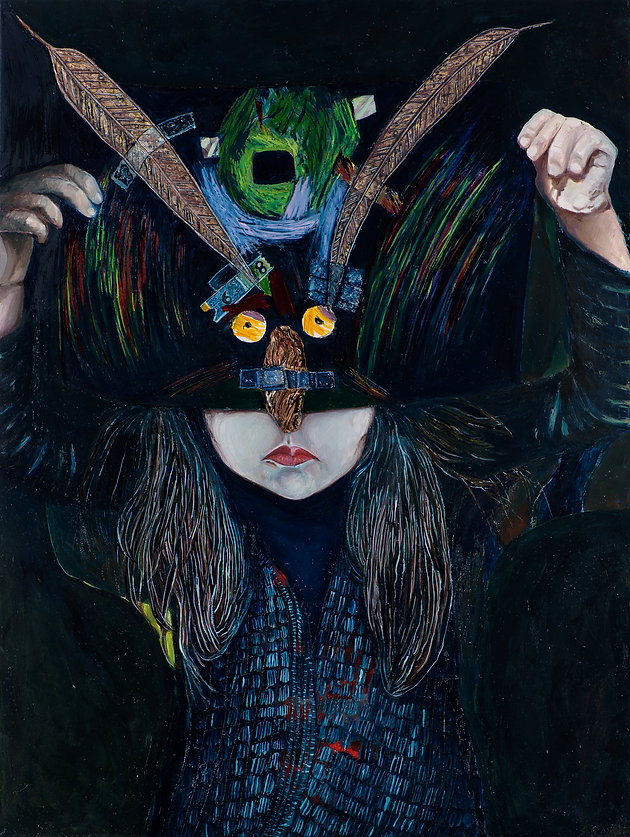 SILVIA A SELLITTO, 'THIRD-EYED', oil on linen, 2016