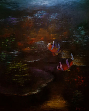 Eugene Rubuls | Clown Fish | Oil on canvas | 60 x 75 x 1.5cm | 2017