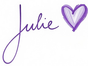 a signature with a heart